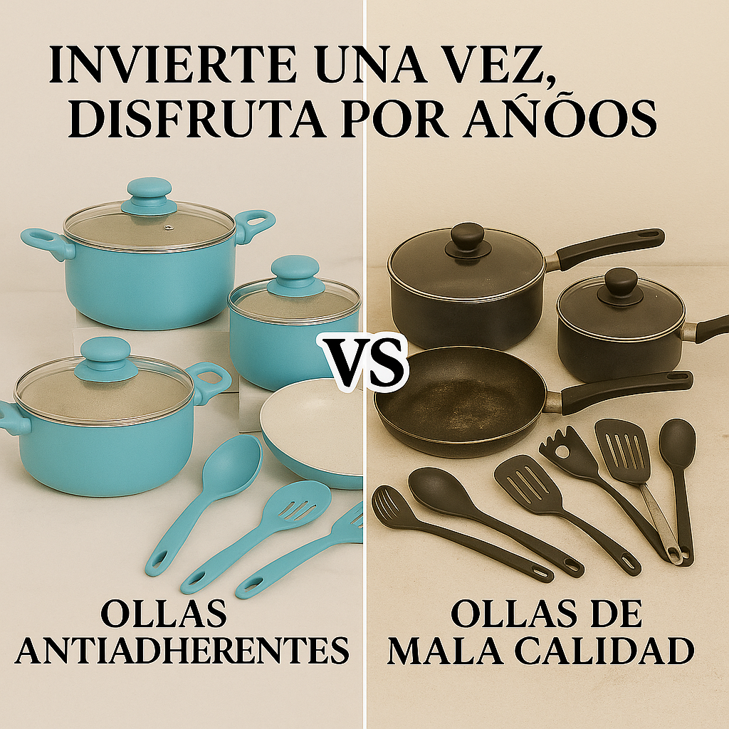 Juego de ollas y utensilios cocina